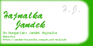 hajnalka jandek business card